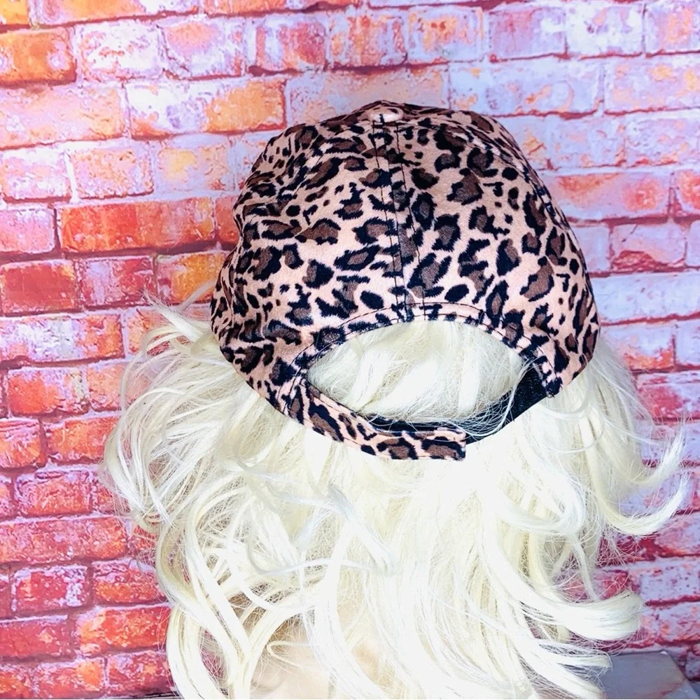Vintage Y2k Velvet Leopard Print Baseball Cap